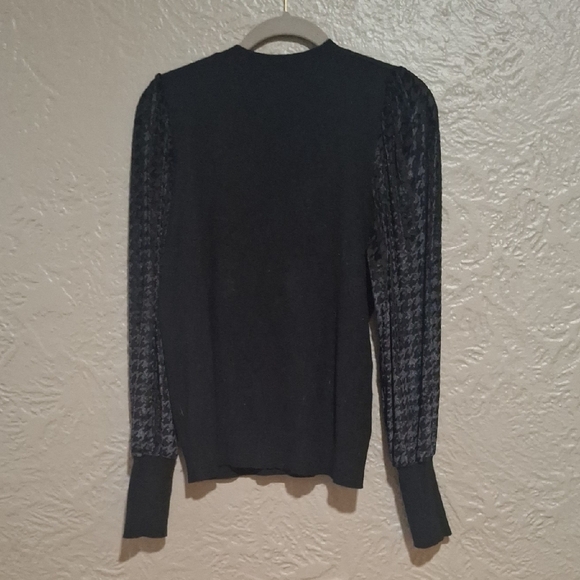 Fate Black Wome's Sweater with Textured Sleeves Size S - Picture 6 of 9